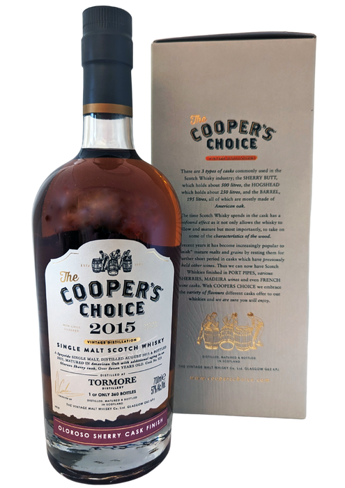 Cooper’s Choice Tormore 2015 7 Year Old 70cl