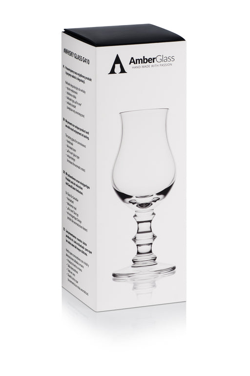 Amber Glass Whisky Glass with stem G410