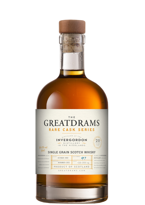 Great Drams Invergordon 20 Year Old Single Grain Whisky 70cl
