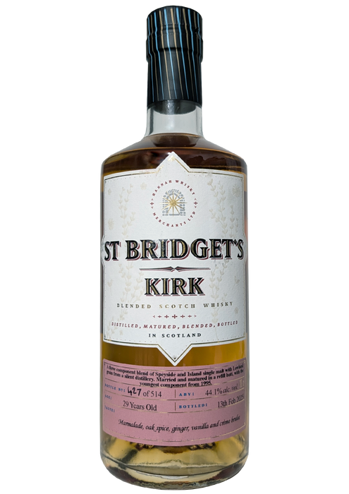St Bridget’s Kirk 29 Year Old Blended Scotch 70cl