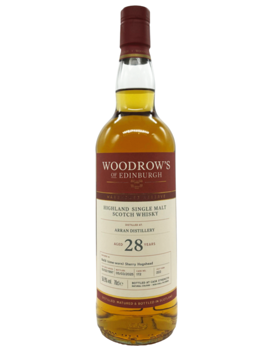 Woodrow’s of Edinburgh Reserve Arran 28 Year Old 70cl