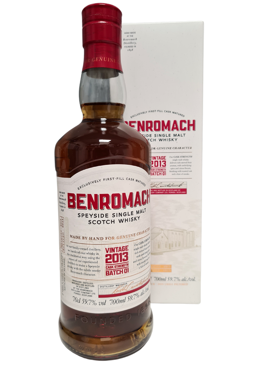 Benromach 2013 年桶装强度第 1 批 70cl