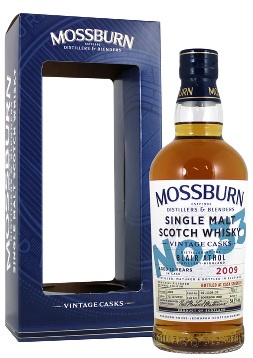 Mossburn Distillers No. 33 Blair Athol 2009 12 Year Old Bourbon Hogshead 70cl