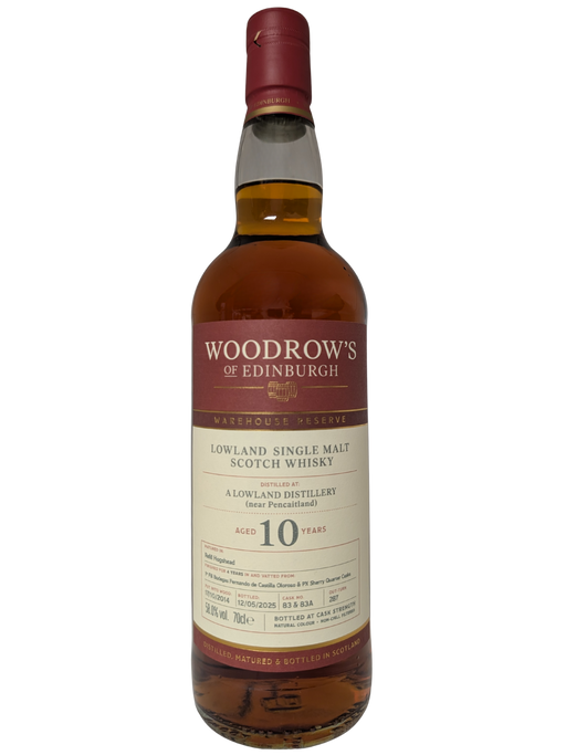Woodrow’s Warehouse Reserve Lowland (near Pencaitland) 10 year old 70cl