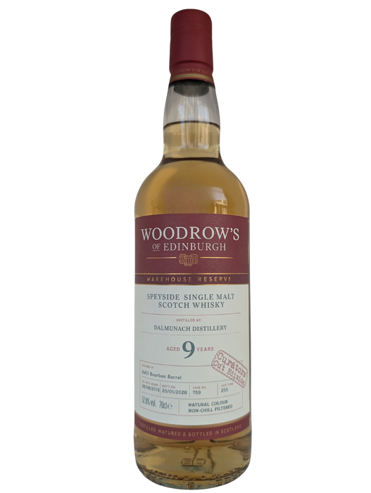 Woodrows of Edinburgh Dalmunach 9 Year Old 70cl
