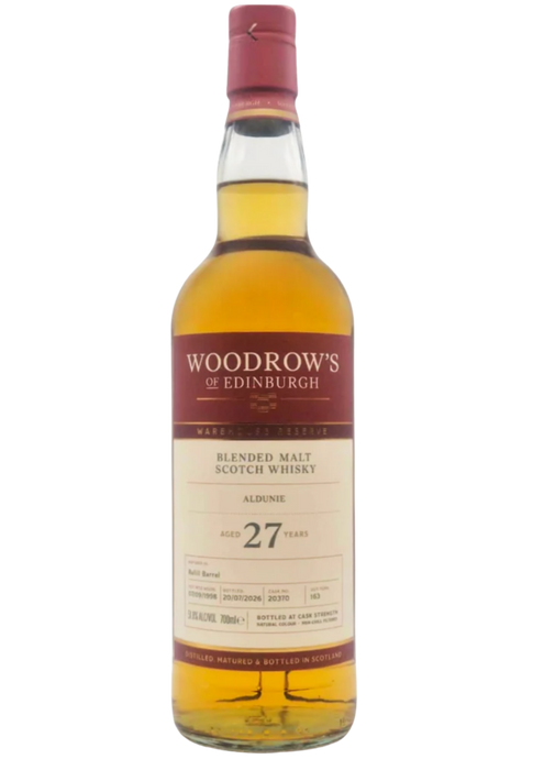 Woodrow’s of Edinburgh Aldunie 27 Year Old 70cl