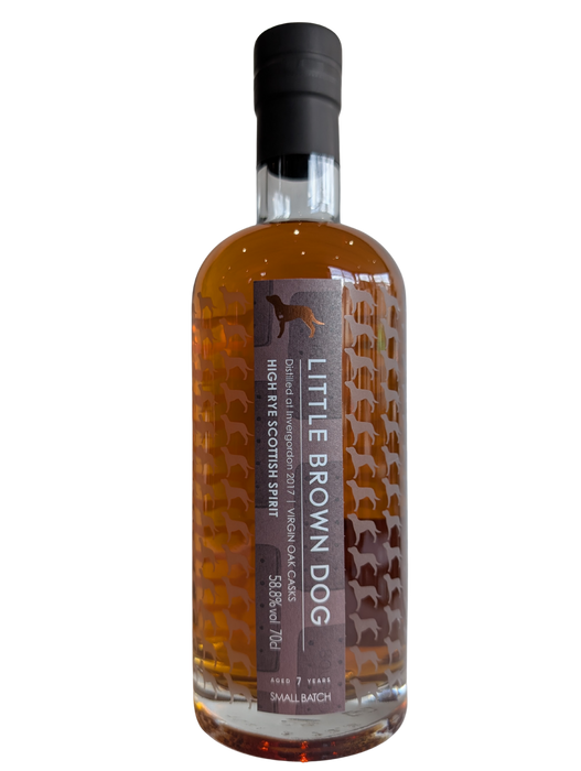Little Brown Dog Invergordon 7 Year Old High Rye Scottish Spirit 70cl