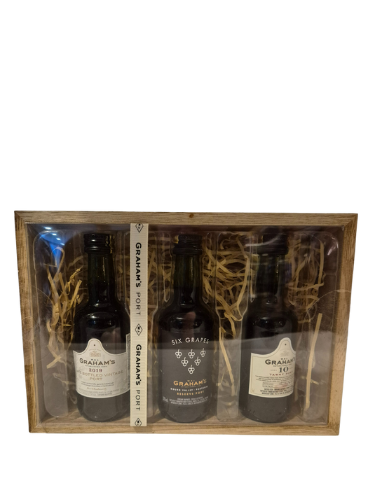 Graham’s Port Selection in wood 3 x 5cl