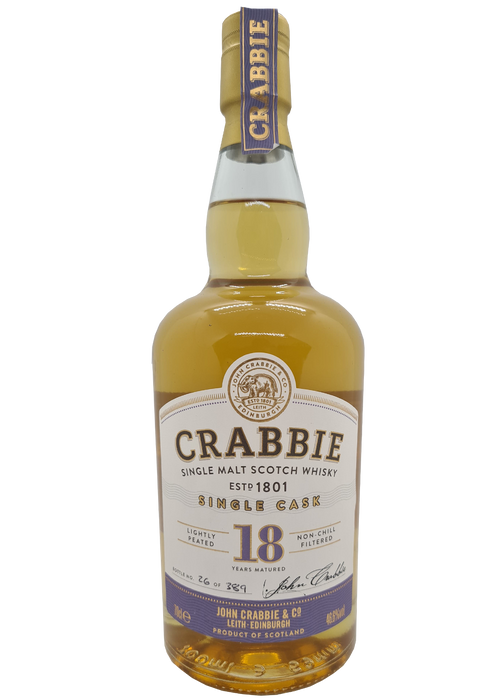 Crabbie 18 Year Old Lightly Peated Single Cask