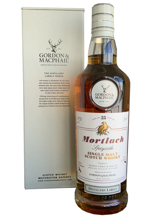 Gordon &amp; MacPhail Mortlach 25 年酿酒厂标签