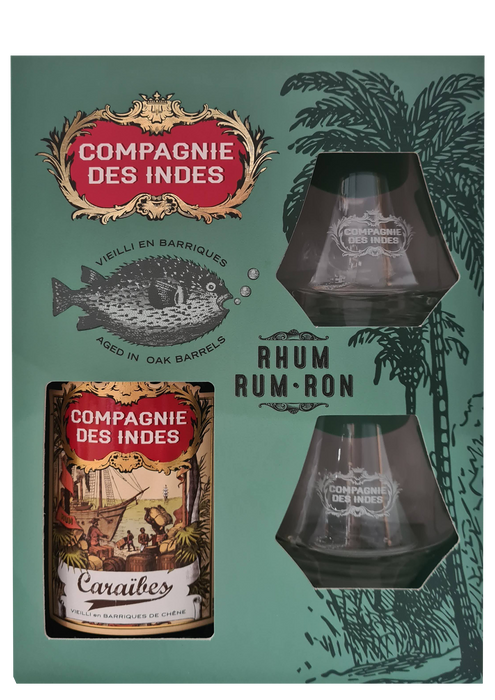 Compagnie Des Indes Caraibes Rum Gift Set 70cl