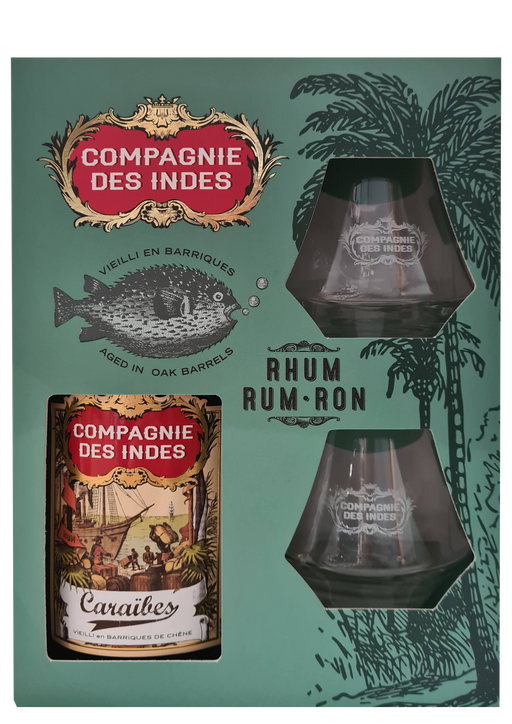 Compagnie Des Indes Caraibes 朗姆酒礼品套装 70cl