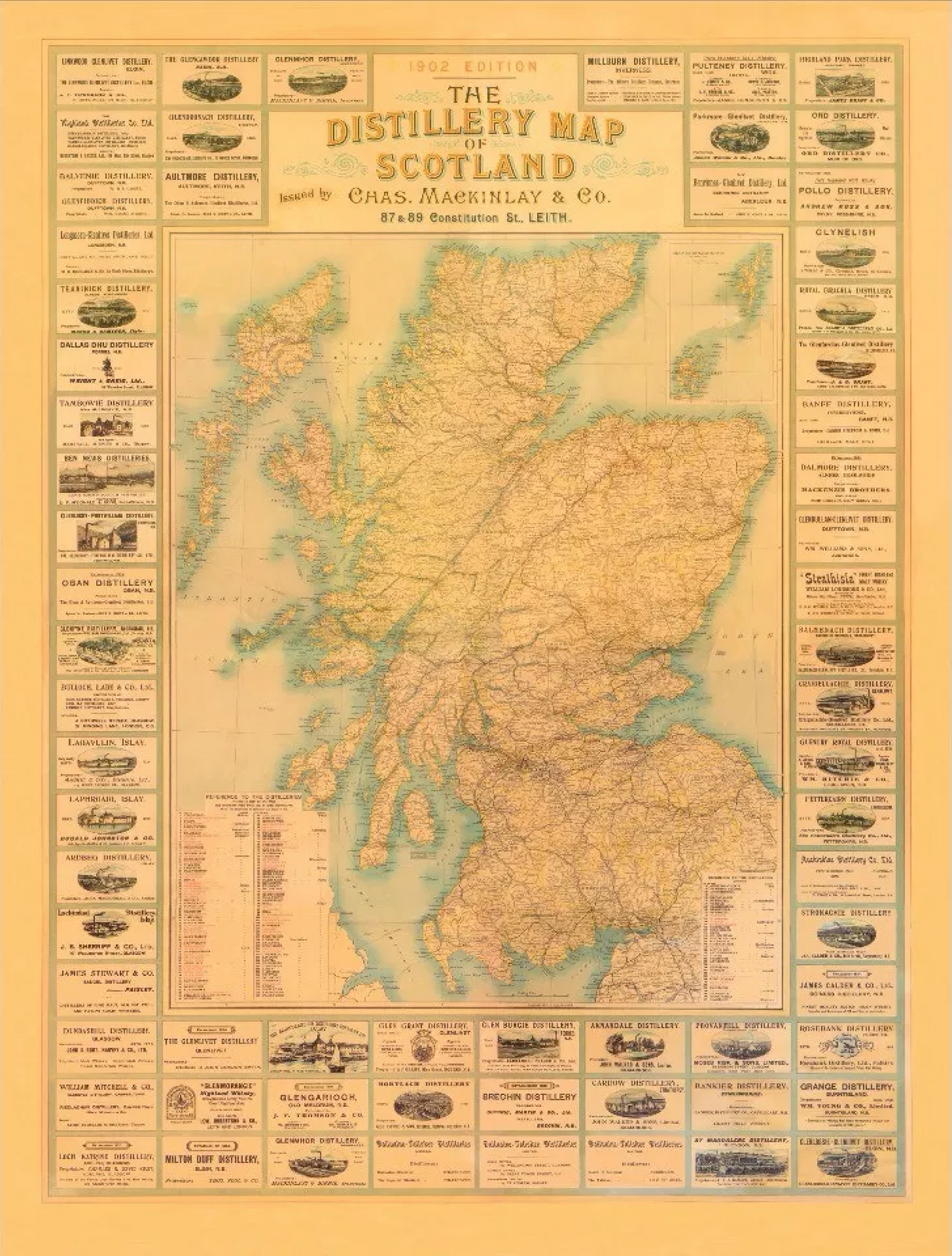 Scotland Distillery Map 877x1240
